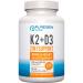 2 in 1 High Potency Formula 90mcg Vitamin K2 (MK7) and 5000 IU Vitamin D3 Supplement for Bone and Heart Health. Non-GMO Formula Easy to Swallow Vitamin D & K Complex 120 Capsules I 4-month supply