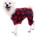 SCENEREAL Red Plaid Pet Pajamas - Soft Medium Dog Sweaters - Buy Online on GoSupps.com
