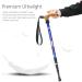 Kry Bergstock Hiking Stick - T-Shaped Handle Retractable Adjustable Aviation Aluminum Alloy Shock Absorption - Sky Blue - Buy Online on GoSupps.com