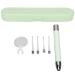 LED Ear Checking Penlight Ear Inspection Light Dual Light Sources Ear Wax Removal Ear Spoon with 4 Tips Magnifying Lens (Light Green)