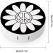 Sunny Flower Peace Sign Round Case For Contact Lens Kit Storage Box with Mirror Printed - Buy Online on GoSupps.com