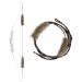 TACHYON ARCHERY Flemish Bowstring Pre-Attached 1 Pair Beaver Fur Bow String Silencer 16 Strands D97 Bow Strings for Recurve Bow and Long Bow (Multiple Sizes) AMO 60" (for 60" model bow)