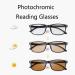 Dibako Anti Blue Light Bifocal Reading Glasses - Progressive Photochromic UV Protection - Black Full Margin - Sized +1.00 - Buy Online on GoSupps.com