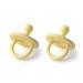 Filibabba Silicon Schnuller 2 Set |Baby pacifier made of 100 % silicone in beautiful colorsRound pacifier |Danish design |2 pieces with pacifier box (Pale Banana)