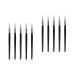 FRCOLOR 10 Pcs Silicone Lip Brush Cosmetics Nose Soft Cleansing Brush Silicone Face Brush Black Eyeshadow Makeup Lipstick Applicator Double Head Silicone Brush Plastic