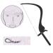 Salmue Microblading Line Marker Ruler with 10pcs Thread Lines - Semi-Permanent Makeup Tool for Precise Eyebrow Mapping in Black - Buy Online on GoSupps.com