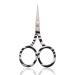 YJSStriving 3.5 Inch Small Scissors Beauty Eyebrow Trimmer Scissors Eyelash Scissors for Eyebrow, Facail Hair, Eyelash, Hair Trimming Zebra-stripe