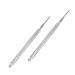 Acupressure pen meridian pencil acupressure staff acupressure pen massage pen acupuncture-stick scar care stainless steel length 10 cm ball 2/5 mm silver (2PCs)