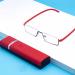 BILIZA Half Frame Reading Glasses - Lightweight Blue Light Blocking Readers for Men & Women - TR90 Rim with Case - 1.0X Red - Buy Online on GoSupps.com