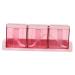 Zerodeko 1 Set Spice Jar Spices Condiment Jars Ceramic Space Kitchen Seasoning Jar Clamshell Container Square 24.3X9.4X9CM Pink
