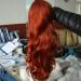 Xiweiya 360# Color Drag Queen Wigs - Long Copper Red Lace Front Wig | Heat-Resistant Fiber Hair - Buy Online on GoSupps.com