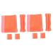 Healeved 8 Pcs Ear Pads Orange Double Sided Orange Orangex2pcs 6x5.5cmx2pcs