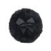 Baby Powder Puff - Reusable Ultra Soft Round Face Body Powder Puff | Baby Body Powder Applicator with Ribbon Bow | Baby Prickly Heat Powder Puff | Makeup Tool for Home & Travel Black