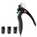 1 pieces of black false nail clippers of adjustable art nail trimmer nail catcher trimmer with rotary plate for different nail shapes