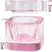 MagiDeal Nail Art Dish with Lid Glass Cup Manicure Care Tools Acrylic Nail Art Accessory for Salon Pink - Buy Online on GoSupps.com