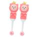 Goohochy toothbrushes for children 2st children's toothbrush with soft bristles n bristle hand toothbrush travel toothbrush children's teeth toothbrush covers for toddlers round head travel pink 1 piece (1 Pack) pink