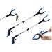 2- Pack 32 inch GrabRunner Folding Reacher Grabber Tool with Magnetic(Blue/Blue)
