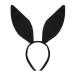 FRCOLOR Bunny Ears Headband Black Rabbit Ear Hair Hoop Bunny Headwear for Halloween Easter Masquerade Party Cosplay Hair Accessories