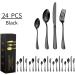 24-Piece Premium Stainless Steel Cutlery Set Home Kitchen Restaurant Utensils Knives Spoon and Fork Set Mirror Polished Dishwasher Safe. - Buy Online on GoSupps.com
