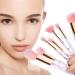 Start Makers Professional 12Pcs Pink Marble Makeup Brushes Set with Beauty Blender and Make Up Bag - Buy Online on GoSupps.com