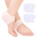 Gel Heel Protectors 2 Pairs Silicone Heel Sleeves - Great for Heel Pain Dry Cracked Heels Achilles Tendinitis for Men & Women