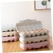 OSALADI 2Pcs 12 Plastic Egg cartons Food dispensers Refrigerator Egg Holder Tray Protective Frame Eggs Grey 30X11cm - Buy Online on GoSupps.com