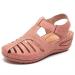 Mshitf Womens Sandals Premium Orthopedic Bunion Corrector Flats Casual Soft Sole Beach Wedge Shoes Arch Support Anti-Slip Breathable Sandal (Color : A-Pink Size : 10) 10 A-pink