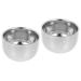 Gatuida 2st Bartbrush bowl razor shaving shaving soap can wearable shaving shell shaving shaving shaving razor shave shave shave soap tool round deliveries dead skin file man aluminum silverx2stk 7.2x7.2x5cmx2pcs