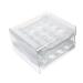 UKCOCO Plastic Drawers Egg Storage Box Egg Tray for Refrigerator Fridge Bins Refrigerator Egg Drawer Refrigerator Supplies White 21.5x22.5x14cm