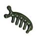 Moluckfu Jade Massagekamm reliable massage comb jade massage comb jade handicraft massage comb body massage tool Creative massage comb scalp scratching tool hand massage comb 11.50x1.50cm green