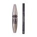 Saluaqui Mascara and Eyeliner Set Sweatproof Long Lasting Waterproof 10ml Lash Mascara and Eyeliner Pen for Eye Makeup