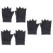 3 Pairs Half-finger Gloves Gloves Protective Gloves for Magnetic Therapy Gloves Anti Gloves