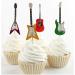 Colorful fun Guitars Cupcake Toppers. Set of 12. - Buy Online on GoSupps.com