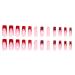 Shop Halloween Press on Nails - 24 Pcs Long Black Spider Web & Red French Tip - Full Cover Square Shape False Nails for Women - Buy Online on GoSupps.com