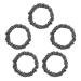 Townssilk Silk Skinnie Scrunchies 100% Pure 22 Momme Mulberry Silk Hair ties for Women Hair bands Friendly Luxurious Elastic Hair bands Set 5pc IronGrey 5IronGrey