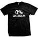 0% Vegetarian Meat Grill BBQ Summer Cookout Pig Cow Steak Party New Mens T-Shirt Black M Schwarz