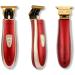 SUPREME TRIMMER ST5220 Cordless Hair Trimmer & Beard Clipper - Professional Men's Barber Liner in Red & Gold with Extra Blade - Buy Online on GoSupps.com