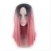 BGHJUE Black Powder Gradient Color Lady Wave Short Straight Hair Wigs