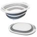 GINFH Collapsible Portable Wash Basin Dishpan Combo Cutting Board Multifunction Collapsible Dish Tub Portable Dish Bucket Foldable Dishpan for RV Trailers Camping and Outdoor Activities