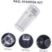 minkissy 4 Fully Transparent Handle with Lid Silicone Seal Nail Art Template Nail Polish Stamper Nail Beauty Tool Nails Kits Jelly Stamper for Nail Art Mold Kit Child Major Supplies Plastic - Buy Online on GoSupps.com
