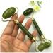 Jade Facial Massage Roller - Natural Anti-Aging Skin Tightening Massager for Face Neck & Eyes | 5.5 Inch Golden - Home Decoration - Buy Online on GoSupps.com