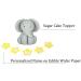 Personalised Elephant Cake Topper - Edible Fondant Safari Jungle Cupcake Decorations with an Edible Glue - Kids Birthday Supplies - Buy Online on GoSupps.com