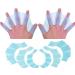 EXCEREY 2 Pair Silicone Swimming Gloves Finger Frog Type Webbed Aquatic Training Water Resistance Fitness Paddle Aerobics for Men Women Kids blue Large