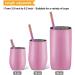 Chargenyang 2 Pack Telescopic Reusable Straw Collapsible Stainless Steel Straws Portable Metal Drinking Straws with Aluminum Key-Ring Case & Cleaning Brush for Travel Home Work.(Black and Rose Gold) - Buy Online on GoSupps.com