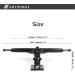 ANTWHEEL Sidewinder II Black Skateboard Trucks - Double Kingpin Set (2), 9.3 Hanger, 12 Axle - Free Hardware | Longboard/Skateboard/Surf Skateboard - Buy Online on GoSupps.com