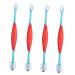 Angoily 4pcs Dual-head Pet Household Puppy Tools Teeth Manual Cleaners for Double-end Convenient Tooth