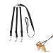 ASOCEA 3 Dog Leash 3 in 1 Multiple Dog Leash Detachable 360 Swivel with Soft Padded Handle for Walking and Traning Two or Three Dog Leash(Black)