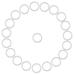 20 pieces of silicone-o-rings for babies pacifier clips soft silicone ring attachment holder soft baby relief bite ring holder rings for baby show or birthday (transparent)
