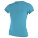 O'Neill Women's Basic Skins Upf 30 + Short Sleeve Sun Shirt X-Large Turquoise