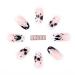 Ghost Press on Nails Short Glossy Virus Fake Nails Almond Cartoon Print - 24Pcs Set (Style G) - Buy Online on GoSupps.com